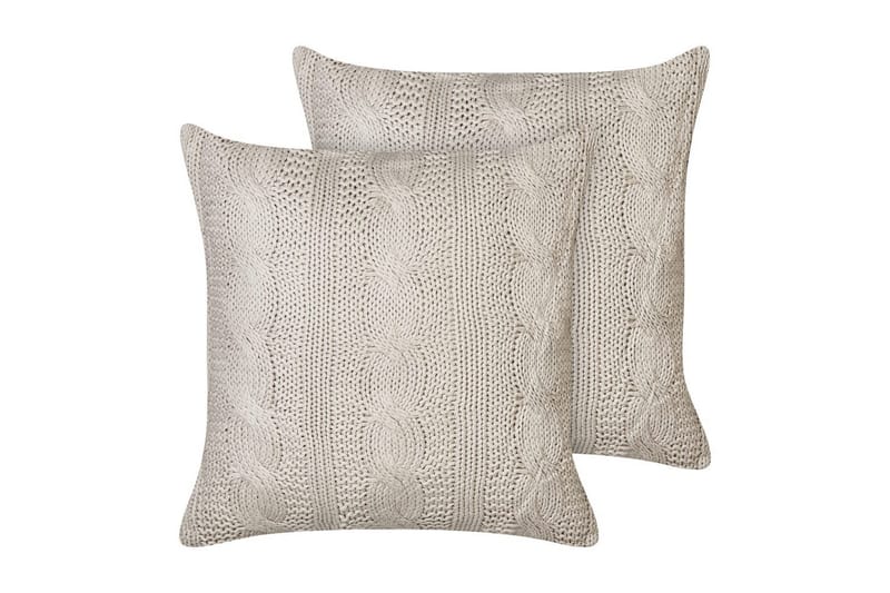 Prydnadskuddar Constylis set om 2 Beige, Beige