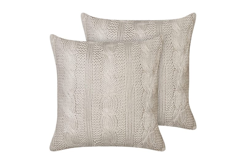Prydnadskuddar Constylis set om 2 Beige - Beige - Textil & mattor - Filtar, kuddar & plädar - Utekudde