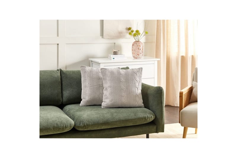 Prydnadskuddar Constylis set om 2 Beige - Beige - Textil & mattor - Filtar, kuddar & plädar - Utekudde