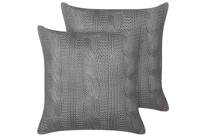 Prydnadskuddar Constylis set om 2 Grå - Grå - Textil & mattor - Filtar, kuddar & plädar - Utekudde