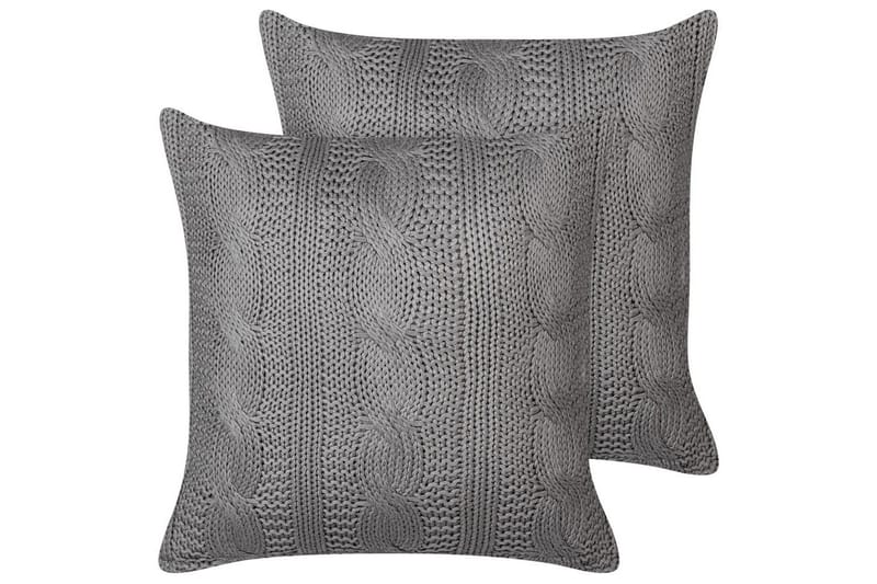 Prydnadskuddar Constylis set om 2 Grå, Grå