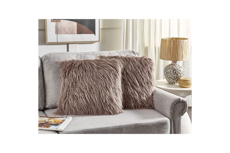 Prydnadskuddar Corokia set om 2 Beige - Beige - Textil & mattor - Filtar, kuddar & plädar - Utekudde