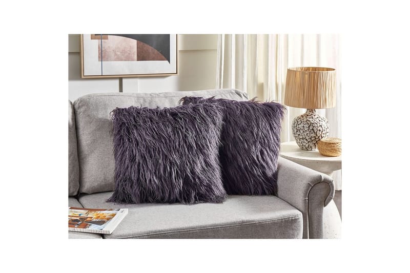 Prydnadskuddar Corokia set om 2 Grå - Grå - Textil & mattor - Filtar, kuddar & plädar - Utekudde