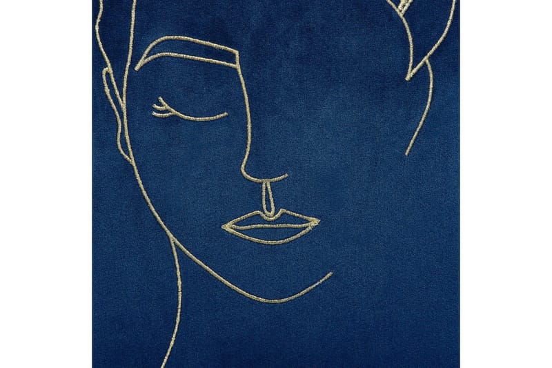 Prydnadskuddar Crocus set om 2 Blå/guld - Blå/guld - Textil & mattor - Filtar, kuddar & plädar - Utekudde