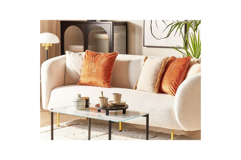 Prydnadskuddar Crocus set om 2 Orange/guld - Orange/guld - Textil & mattor - Filtar, kuddar & plädar - Utekudde