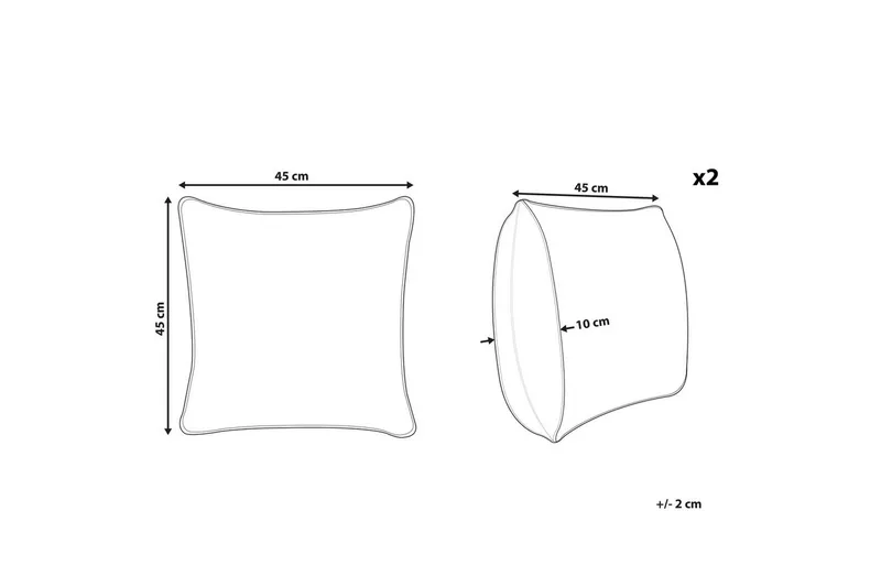Prydnadskuddar Deglupta set om 2 - Textil & mattor - Filtar, kuddar & plädar - Prydnadskudde & kuddfodral