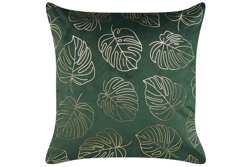 Prydnadskuddar Deliciosa set om 2 Grön/guld - Grön/guld - Textil & mattor - Filtar, kuddar & plädar - Prydnadskudde & kuddfodral