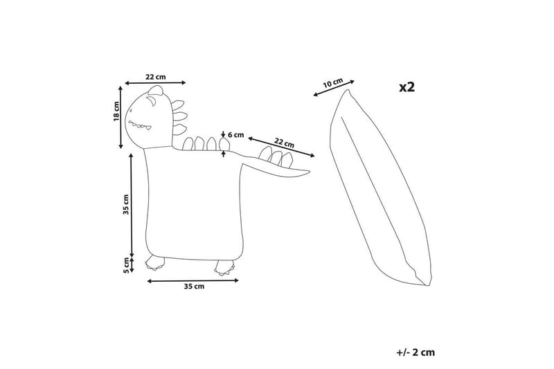 Prydnadskuddar Dinos set om 2 - Textil & mattor - Filtar, kuddar & plädar - Prydnadskudde & kuddfodral