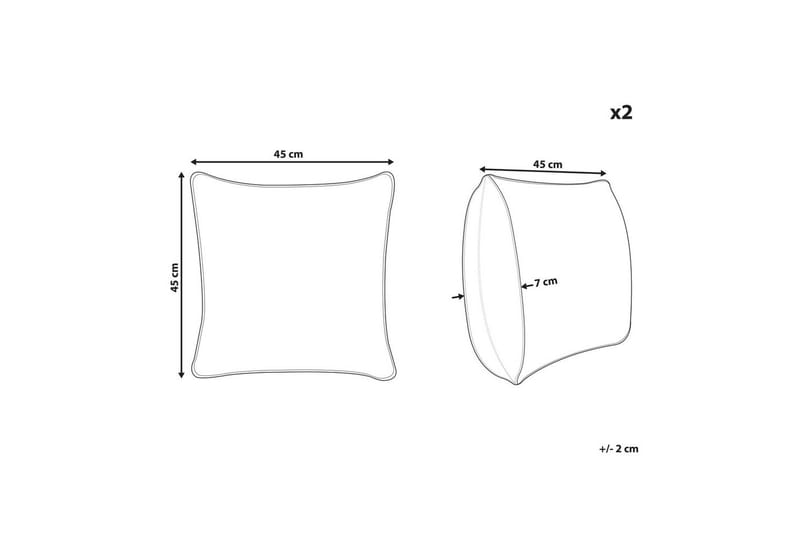 Prydnadskuddar Eclipta set om 2 Grön - Grön - Textil & mattor - Filtar, kuddar & plädar - Utekudde