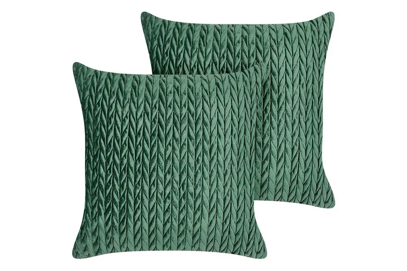 Prydnadskuddar Eclipta set om 2 Grön - Grön - Textil & mattor - Filtar, kuddar & plädar - Utekudde