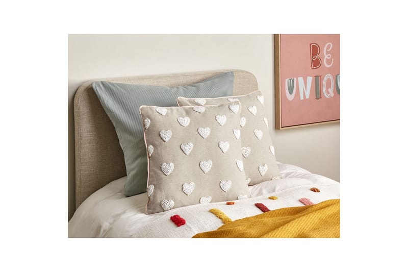 Prydnadskuddar Gazania set om 2 Beige/vit, Fyrkantig - Beige/vit, Fyrkantig - Textil & mattor - Filtar, kuddar & plädar - Utekudde