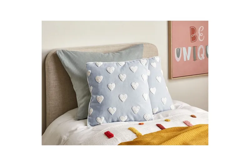 Prydnadskuddar Gazania set om 2 Grå/vit, Fyrkantig - Grå/vit, Fyrkantig - Textil & mattor - Filtar, kuddar & plädar - Utekudde