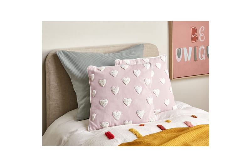 Prydnadskuddar Gazania set om 2 Rosa/Vit, Fyrkantig - Rosa/Vit, Fyrkantig - Textil & mattor - Filtar, kuddar & plädar - Utekudde