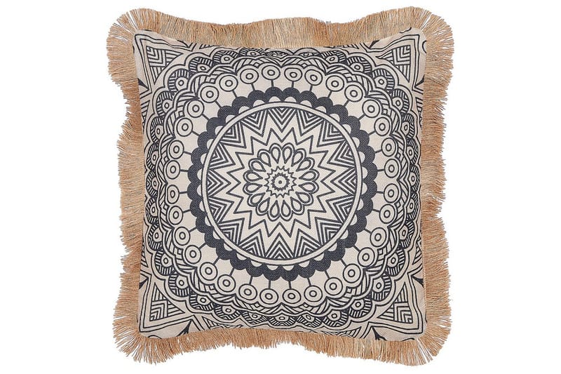 Prydnadskuddar Geranium set om 2 Beige/svart - Beige/svart - Textil & mattor - Filtar, kuddar & plädar - Utekudde