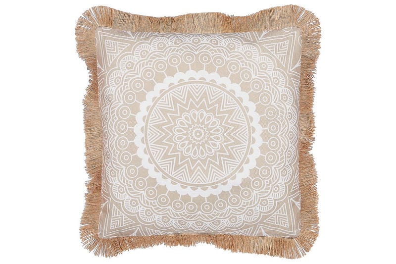 Prydnadskuddar Geranium set om 2 Beige/vit - Beige/vit - Textil & mattor - Filtar, kuddar & plädar - Utekudde