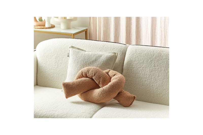 Prydnadskuddar Gladiolus Ljusbrun - Ljusbrun - Textil & mattor - Filtar, kuddar & plädar - Utekudde