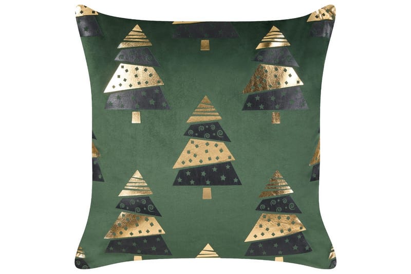 Prydnadskuddar Goldspruce set om 2 Grön/guld/svart - Grön/guld/svart - Textil & mattor - Filtar, kuddar & plädar - Prydnadskudde & kuddfodral