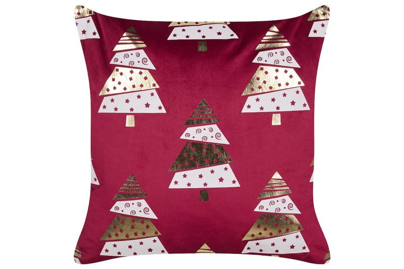 Prydnadskuddar Goldspruce set om 2 Röd/guld/vit - Röd/guld/vit - Textil & mattor - Filtar, kuddar & plädar - Prydnadskudde & kuddfodral