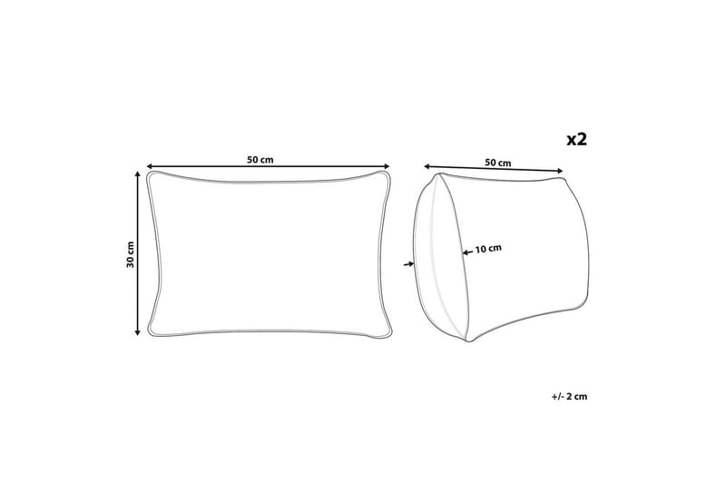 Prydnadskuddar Gopi set om 2 Rektangulär - Rektangulär - Textil & mattor - Filtar, kuddar & plädar - Utekudde