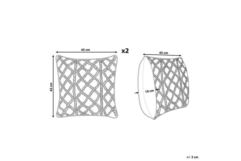 Prydnadskuddar Goreme set om 2 Blå - Blå - Textil & mattor - Filtar, kuddar & plädar - Utekudde