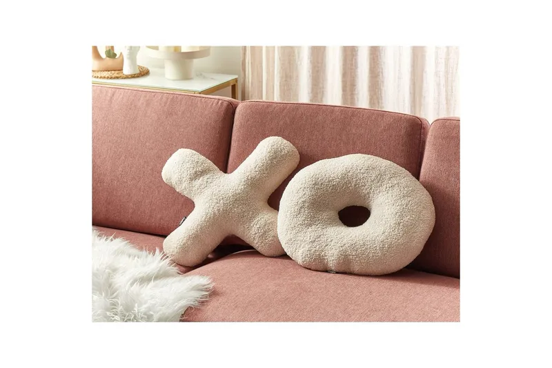 Prydnadskuddar Hesperis set om 2 Beige - Beige - Textil & mattor - Filtar, kuddar & plädar - Utekudde