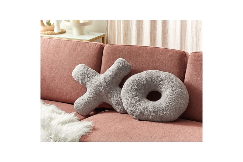 Prydnadskuddar Hesperis set om 2 Grå - Grå - Textil & mattor - Filtar, kuddar & plädar - Utekudde