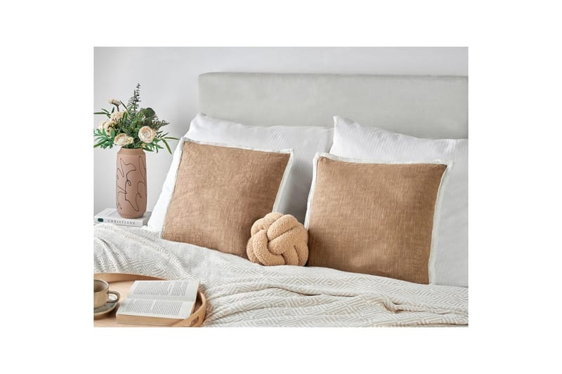Prydnadskuddar Ianthe set om 2 Brun/Vit - Brun/Vit - Textil & mattor - Filtar, kuddar & plädar - Prydnadskudde & kuddfodral