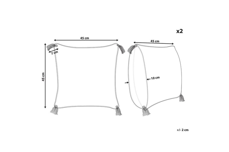 Prydnadskuddar Jacaranda set om 2 - Textil & mattor - Filtar, kuddar & plädar - Prydnadskudde & kuddfodral