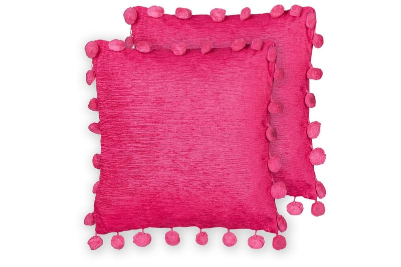 Prydnadskuddar Jasmine set om 2 Fuchsia - Fuchsia - Textil & mattor - Filtar, kuddar & plädar - Utekudde