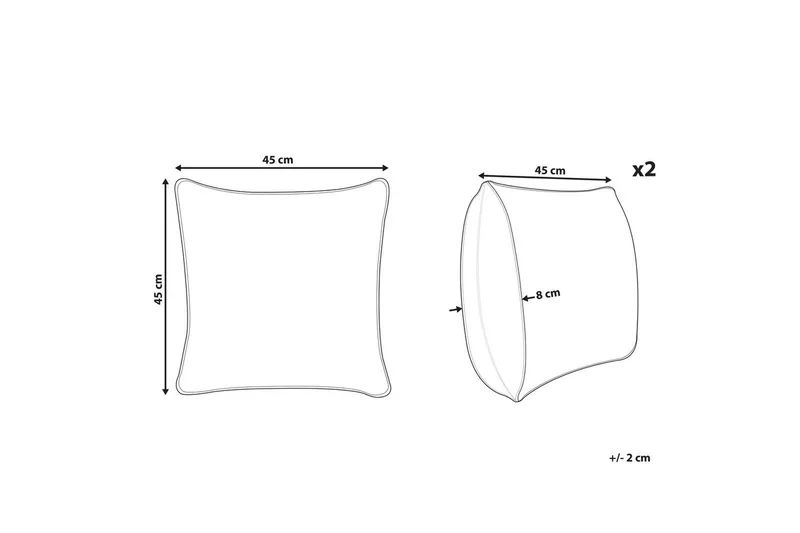 Prydnadskuddar Joycandy set om 2 Grön/Röd/Svart/Vit, Fyrkantig - Grön/Röd/Svart/Vit, Fyrkantig - Textil & mattor - Filtar, kuddar & plädar - Utekudde