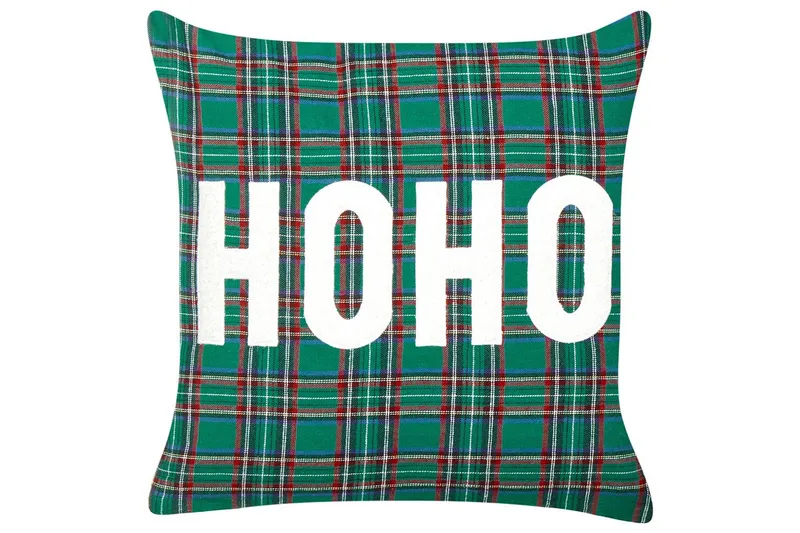 Prydnadskuddar Joycandy set om 2 Grön/Röd/Svart/Vit, Fyrkantig - Grön/Röd/Svart/Vit, Fyrkantig - Textil & mattor - Filtar, kuddar & plädar - Utekudde