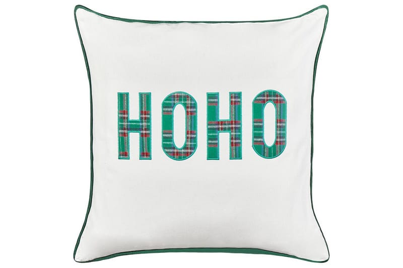 Prydnadskuddar Joycandy set om 2 Vit/Röd/Grön, Fyrkantig - Vit/Röd/Grön, Fyrkantig - Textil & mattor - Filtar, kuddar & plädar - Utekudde