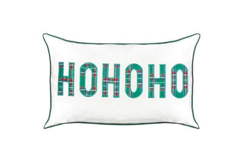 Prydnadskuddar Joycandy set om 2 Vit/Röd/Grön, Rektangulär - Vit/Röd/Grön, Rektangulär - Textil & mattor - Filtar, kuddar & plädar - Utekudde