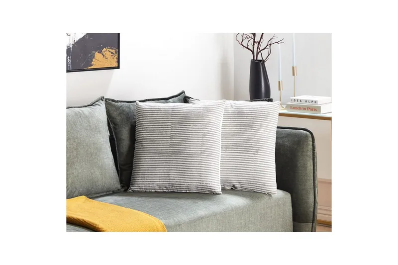 Prydnadskuddar Kanpas set om 2 - Textil & mattor - Filtar, kuddar & plädar - Utekudde