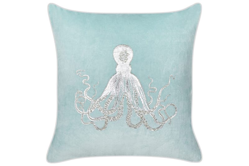 Prydnadskuddar Laminaria Blå/Silver - Blå/Silver - Textil & mattor - Filtar, kuddar & plädar - Utekudde