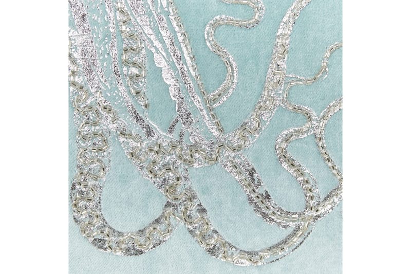 Prydnadskuddar Laminaria set om 2 Blå/Silver - Blå/Silver - Textil & mattor - Filtar, kuddar & plädar - Utekudde