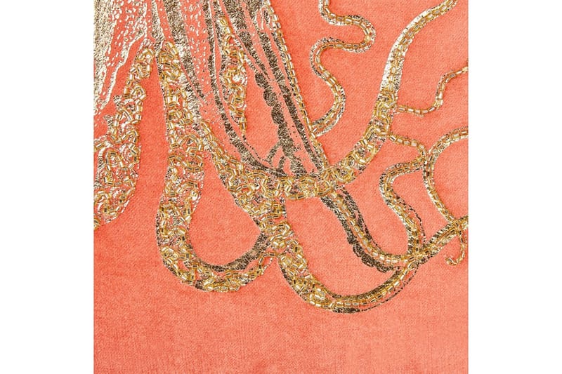 Prydnadskuddar Laminaria set om 2 Rött/guld - Rött/guld - Textil & mattor - Filtar, kuddar & plädar - Utekudde