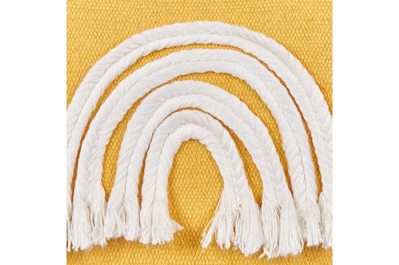 Prydnadskuddar Leea set om 2 Gul/Vit - Gul/Vit - Textil & mattor - Filtar, kuddar & plädar - Utekudde