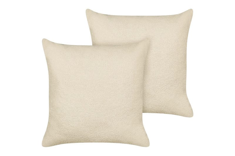 Prydnadskuddar Leuzea set om 2 Beige, 60x60 cm - Beige, 60x60 cm - Textil & mattor - Filtar, kuddar & plädar - Utekudde