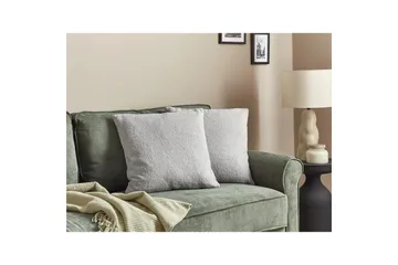 Prydnadskuddar Leuzea set om 2 Grå, 45x45 cm - Grå, 45x45 cm - Textil & mattor - Filtar, kuddar & plädar - Utekudde