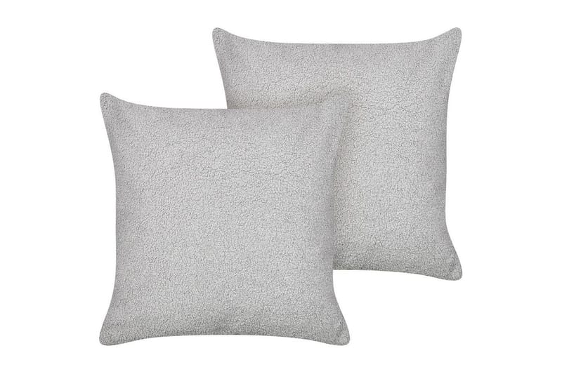 Prydnadskuddar Leuzea set om 2 Grå, 45x45 cm - Grå, 45x45 cm - Textil & mattor - Filtar, kuddar & plädar - Utekudde