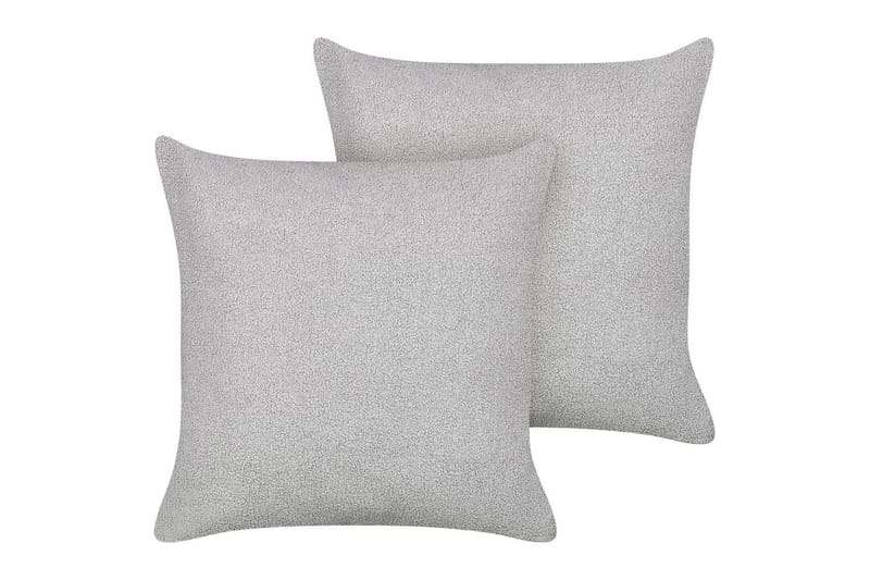 Prydnadskuddar Leuzea set om 2 Grå, 60x60 cm - Grå, 60x60 cm - Textil & mattor - Filtar, kuddar & plädar - Utekudde
