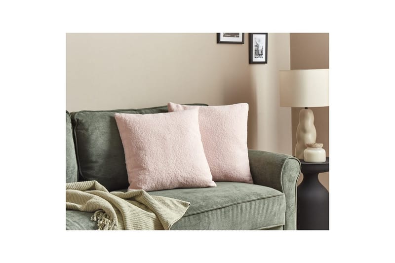 Prydnadskuddar Leuzea set om 2 Rosa, 45x45 cm - Rosa, 45x45 cm - Textil & mattor - Filtar, kuddar & plädar - Utekudde