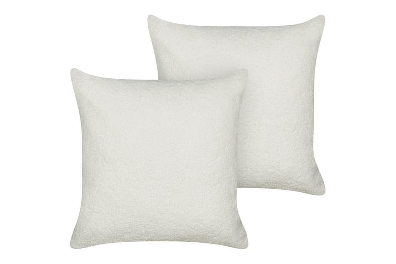 Prydnadskuddar Leuzea set om 2 Vit, 45x45 cm - Vit, 45x45 cm - Textil & mattor - Filtar, kuddar & plädar - Utekudde