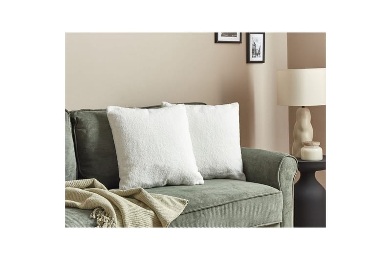 Prydnadskuddar Leuzea set om 2 Vit, 45x45 cm - Vit, 45x45 cm - Textil & mattor - Filtar, kuddar & plädar - Utekudde