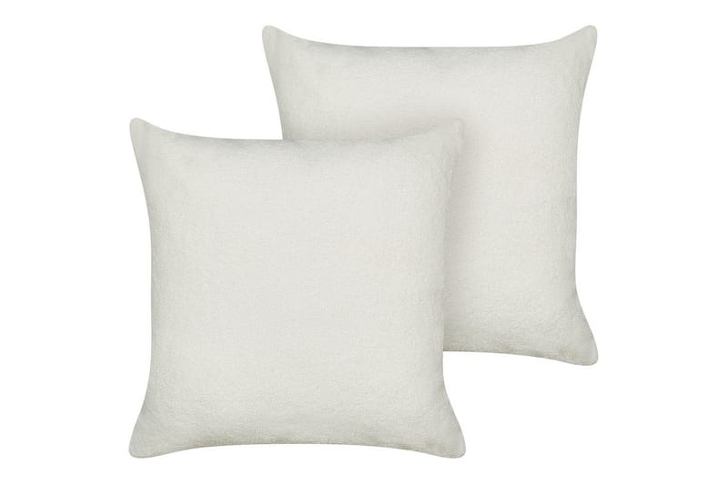 Prydnadskuddar Leuzea set om 2 Vit, 60x60 cm - Vit, 60x60 cm - Textil & mattor - Filtar, kuddar & plädar - Utekudde