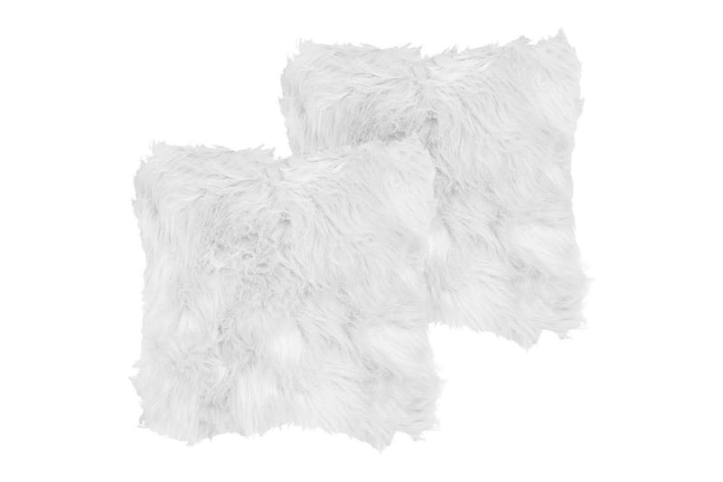 Prydnadskuddar Lubha set om 2 Vit - Vit - Textil & mattor - Filtar, kuddar & plädar - Prydnadskudde & kuddfodral