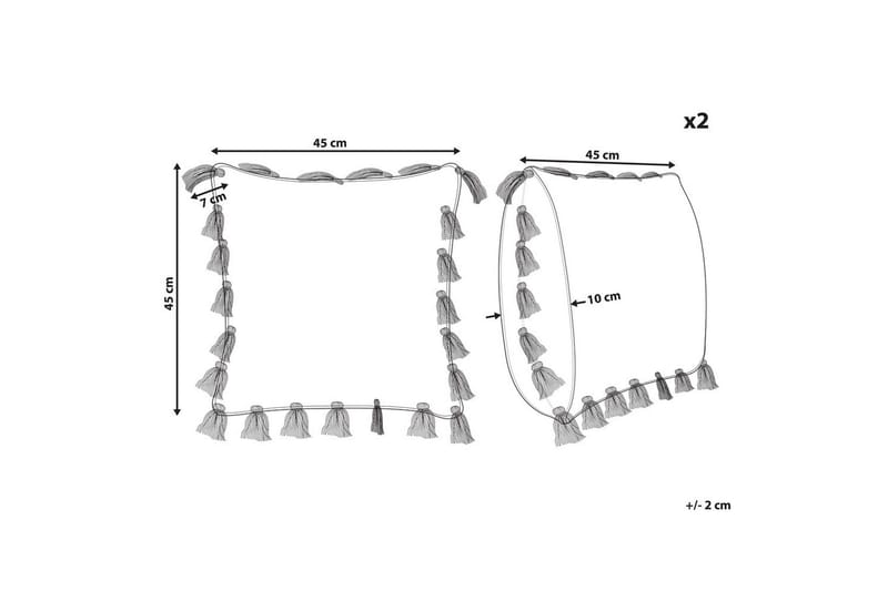 Prydnadskuddar Lynchis set om 2 Rosa - Rosa - Textil & mattor - Filtar, kuddar & plädar - Utekudde