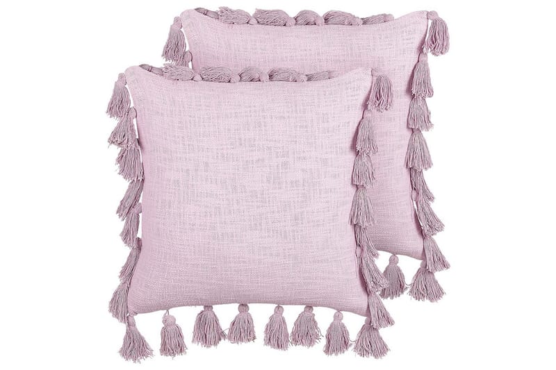 Prydnadskuddar Lynchis set om 2 Rosa - Rosa - Textil & mattor - Filtar, kuddar & plädar - Utekudde