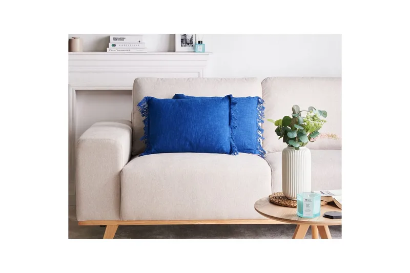 Prydnadskuddar Maba set om 2 Blå - Blå - Textil & mattor - Filtar, kuddar & plädar - Utekudde